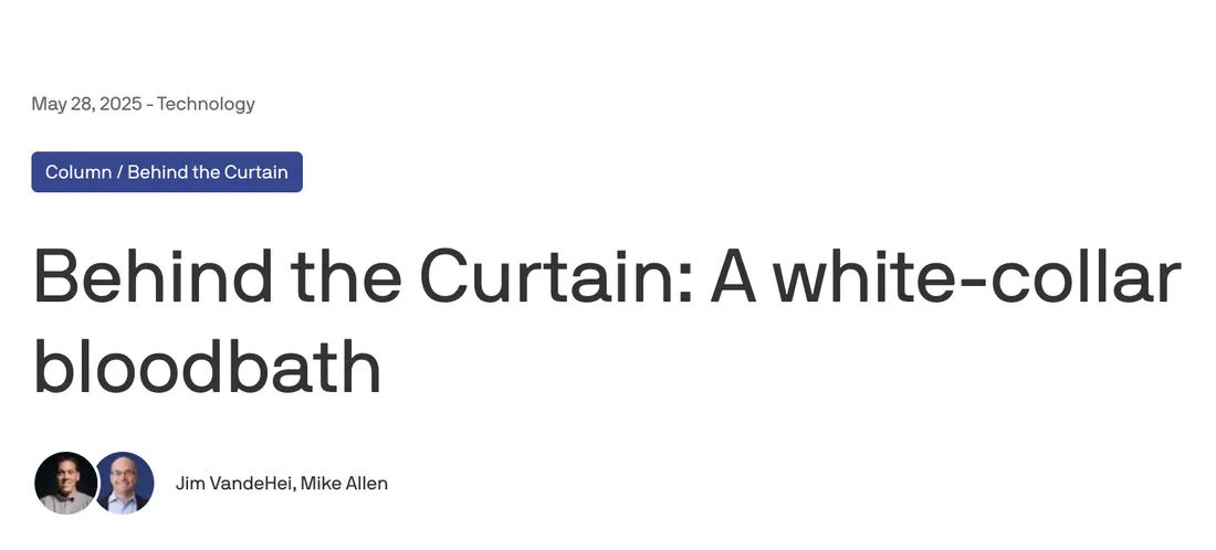 Axios: Behind the Curtain: A white-collar bloodbath
